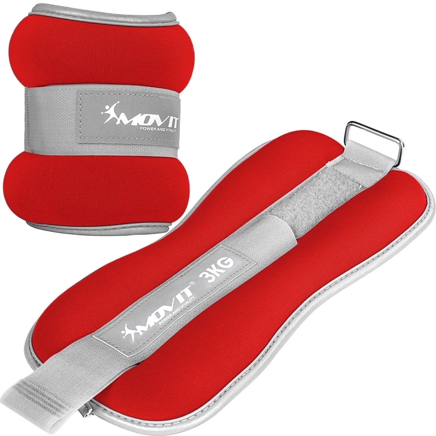 MOVIT® Neopreen gewichtsmanchetten 2x3 kg rood reflex F