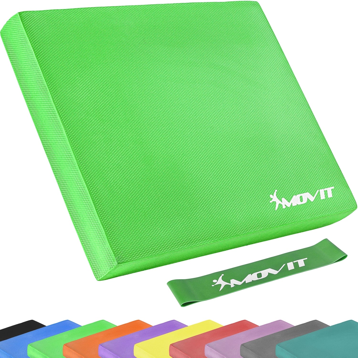 MOVIT® Balance Pad zitkussen groen met gymnastiekband