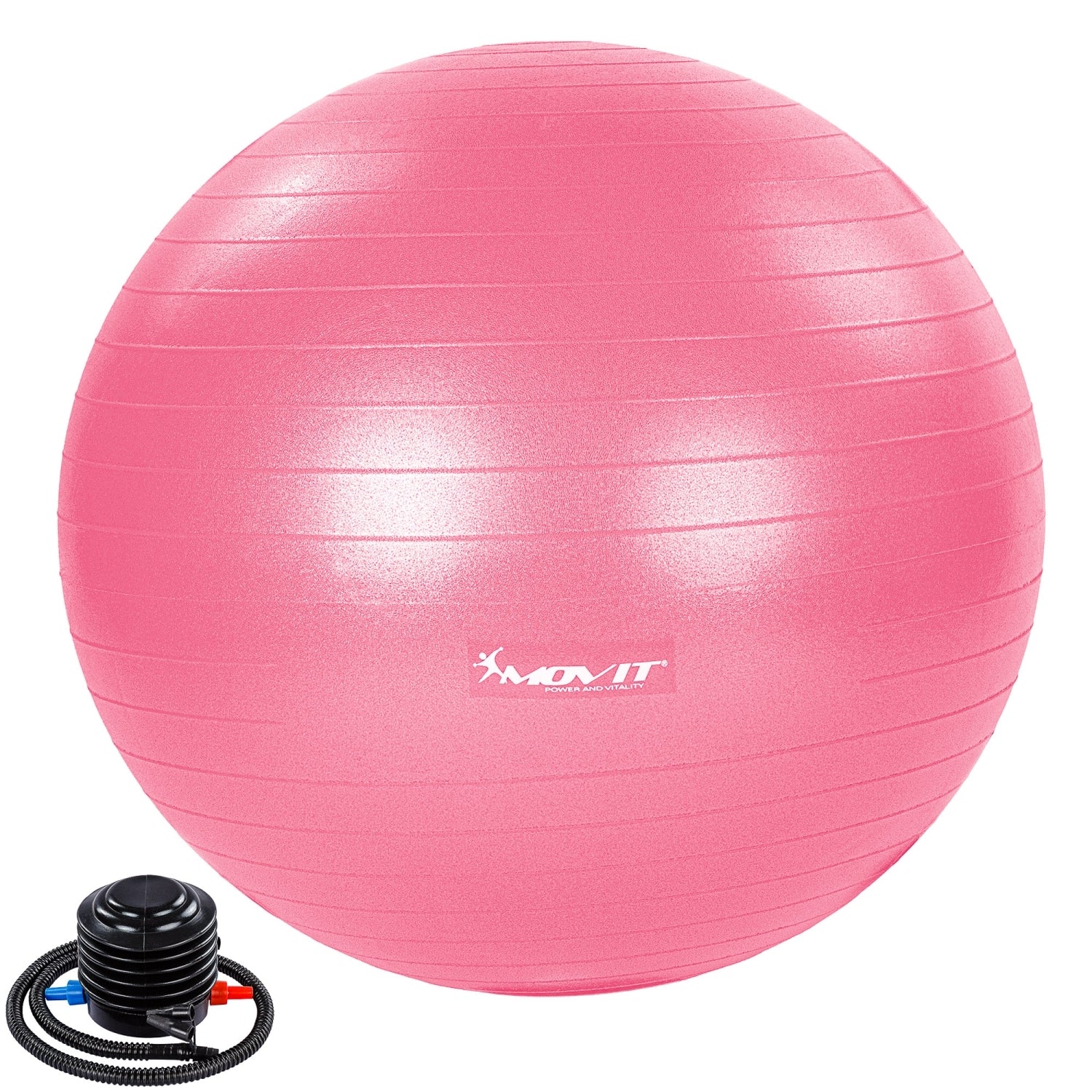 MOVIT® Gymbal met voetpomp, 75 cm, roze
