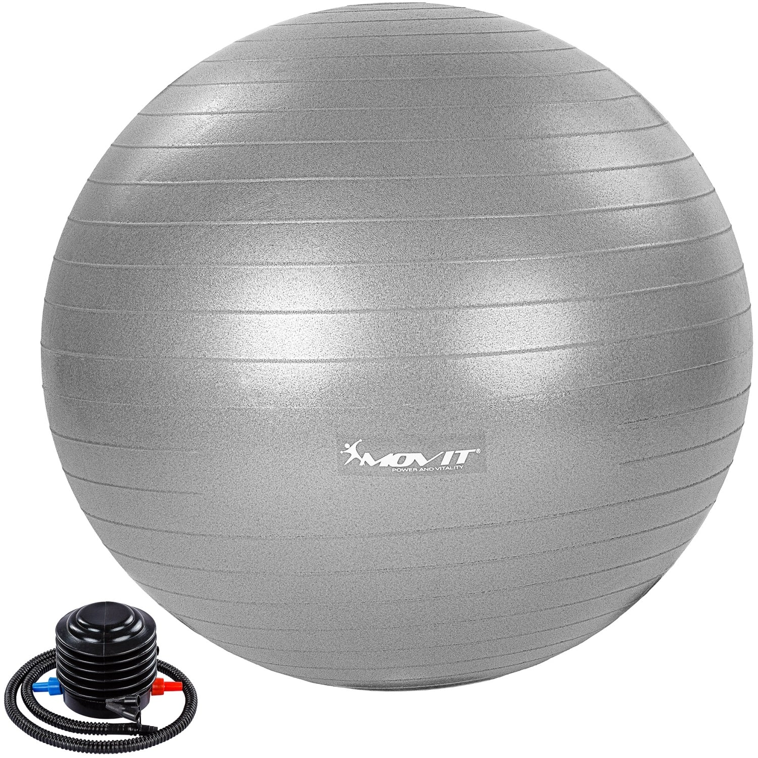 MOVIT® Gymbal met voetpomp, 85 cm, zilver