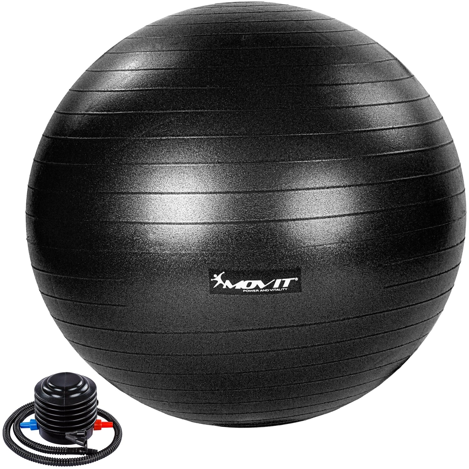 MOVIT® Gymbal met voetpomp, 85 cm, zwart