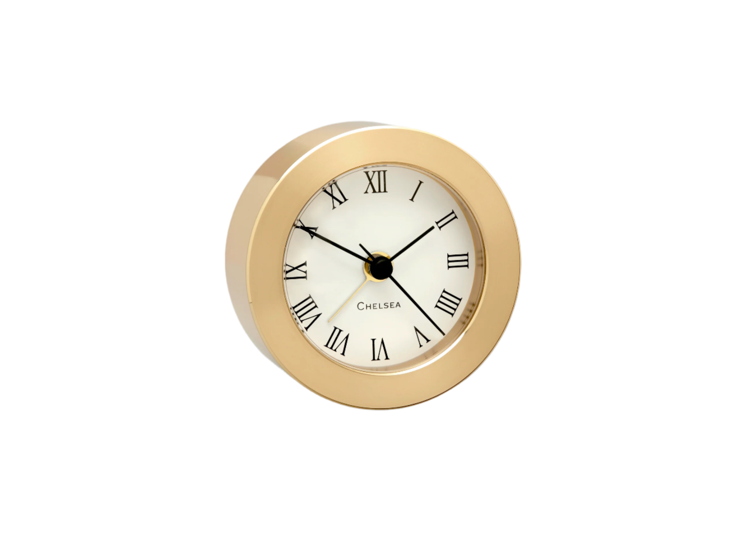 Seconds Store: Round Desk Alarm Clock in Brass