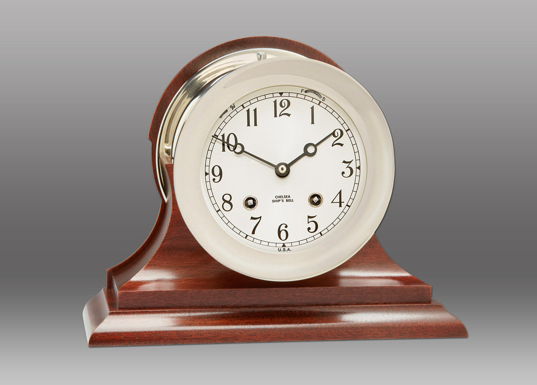 4 1/2 Ship's Bell Clock, Traditional Base