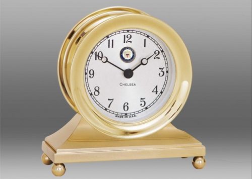 Brass U.S. Navy Constitution Clock