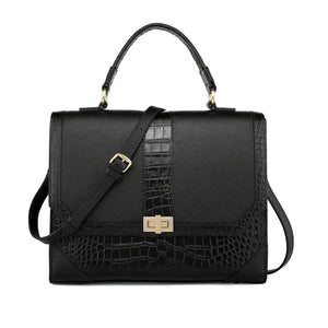 Grace Croc Embossed Leather Handbag– Vicenzo Leather