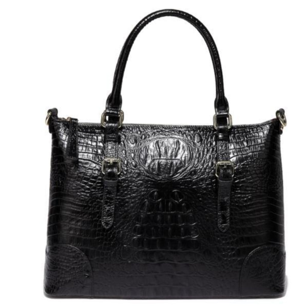 Marvee Croc Embossed Leather Handbag– Vicenzo Leather