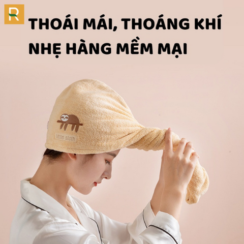 Khăn Ủ Tóc Đa Năng, Khăn Quấn Tóc Gội Đầu Cao Cấp, Vải Cotton Mềm Mại Thấm Hút Tốt