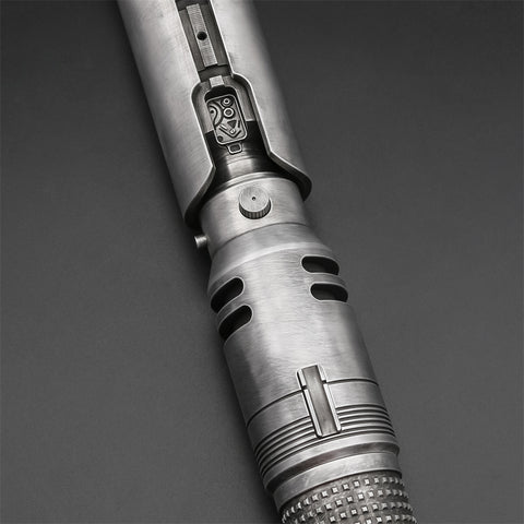 Partial view of Cal Kestis EP4 Weathered lightsaber #version_weathered