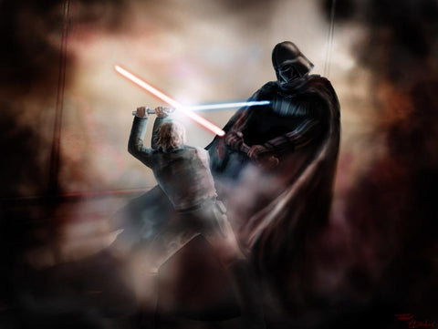 Luke Skywalker contre Dark Vador