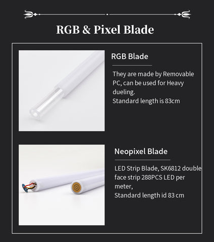 The difference between rgb from neopixel blade