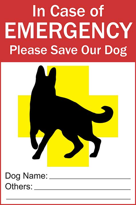 an image of a pet alert sticker