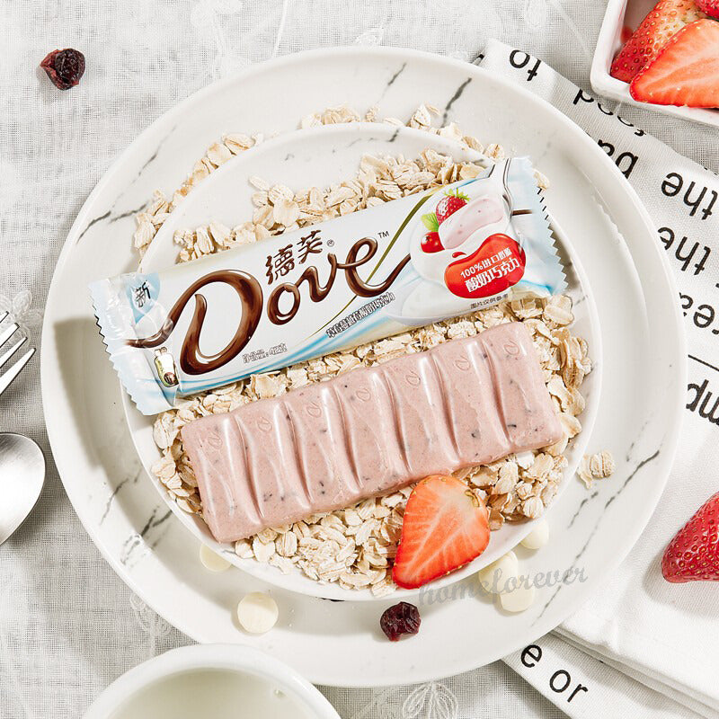 42g X 12 Bars Dove Chocolate Strawberry Cranberry Yogurt Flavor 德芙草莓蔓越莓酸奶巧克力