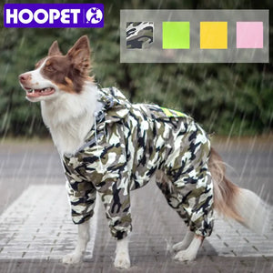 HOOPET Dog Raincoat Jumpsuit Rain Coat for Dogs Pet Cloak Labrador Waterproof Golden Retriever Jacket Pet Supplies - pet wonders