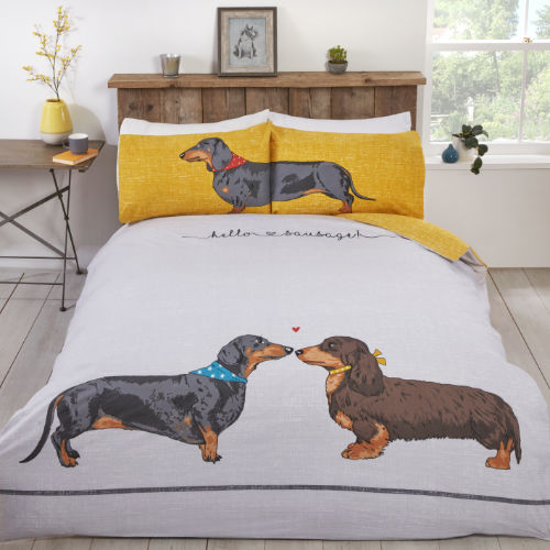 sausage dog duvet cover king