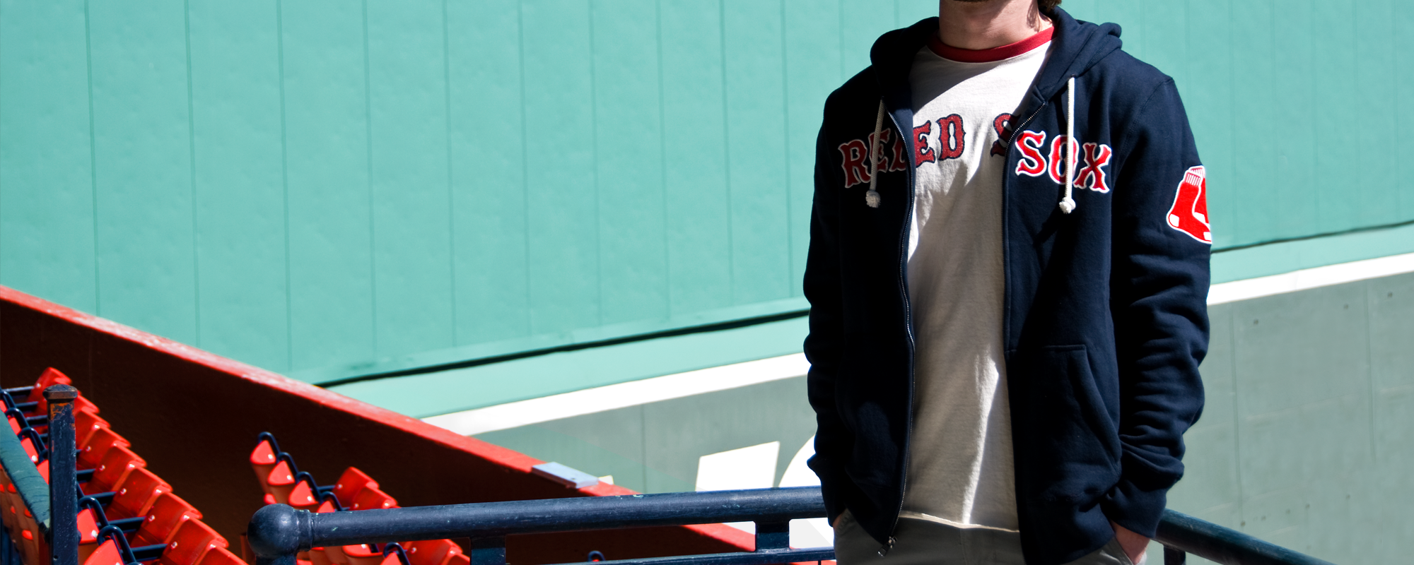 Boston Red Sox Slate Gamebreak Cross Check Pullover Hood
