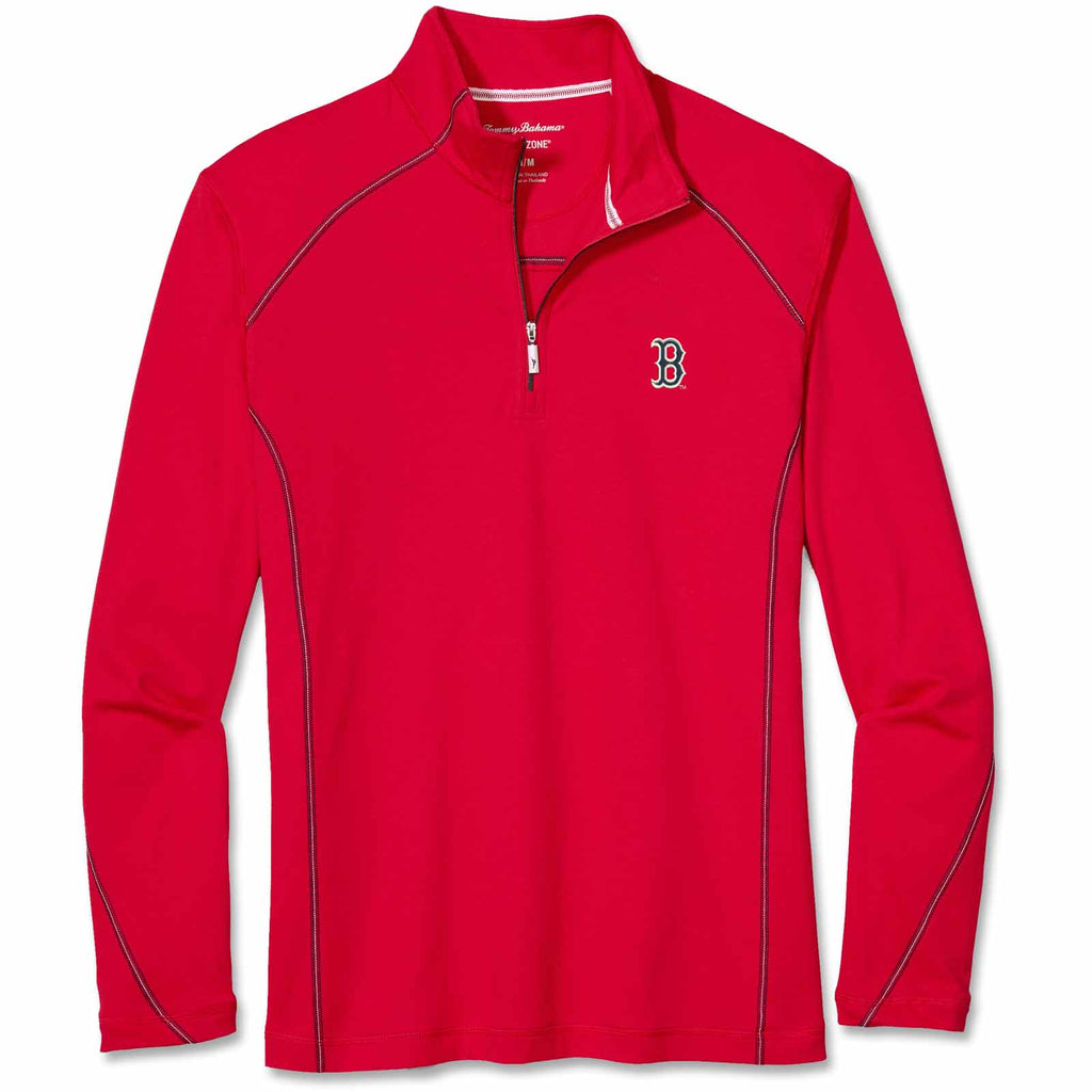 Tommy Bahama Home Run 1/2 Zip - Red 