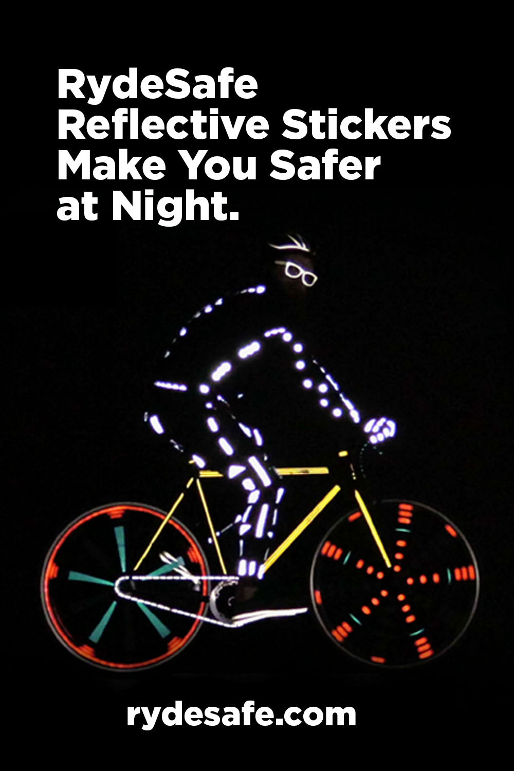 Reflective Stickers for bikes, motorcycle, helmet - Hexagon Stickers Rydesafe