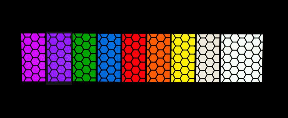 RydeSafe Reflective Hexagon Stickers - color options