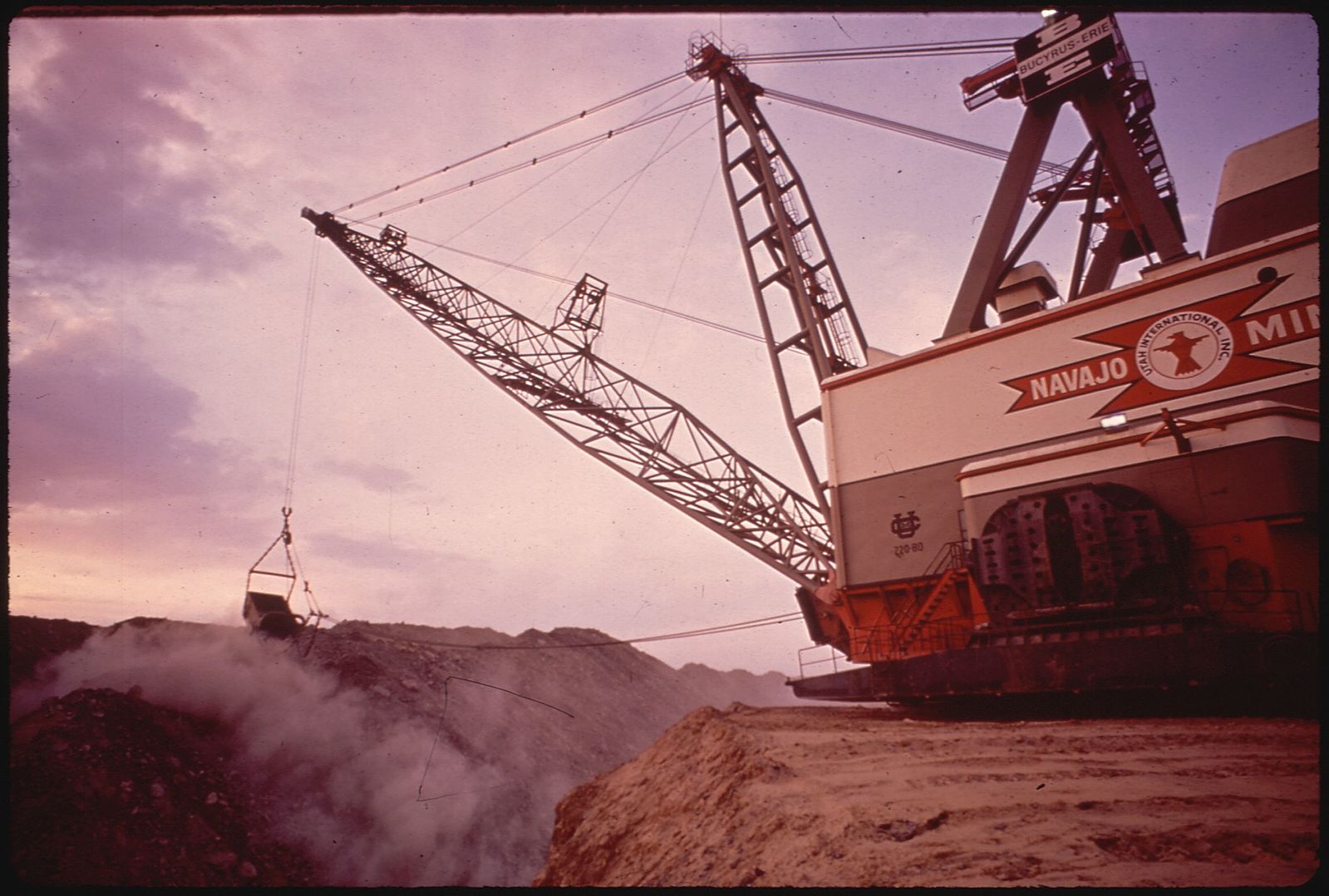 Strip mining with dragline equipment, Navaho mine, northern Arizona