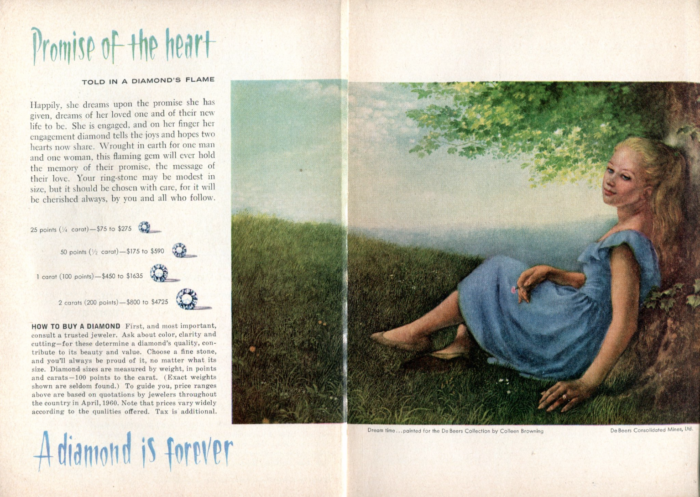 A 1960 De Beers ad in Reader’s Digest (SensaiAlan/Flickr)