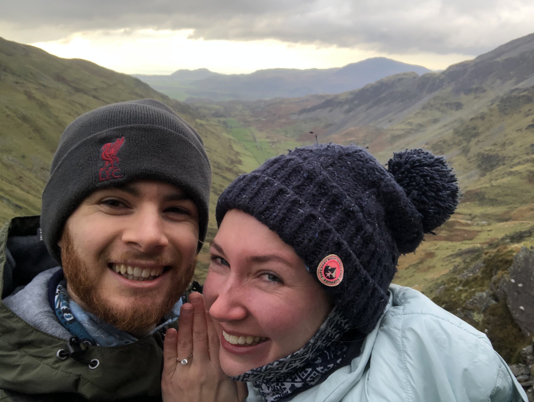 Finn and Annie proposal selfie