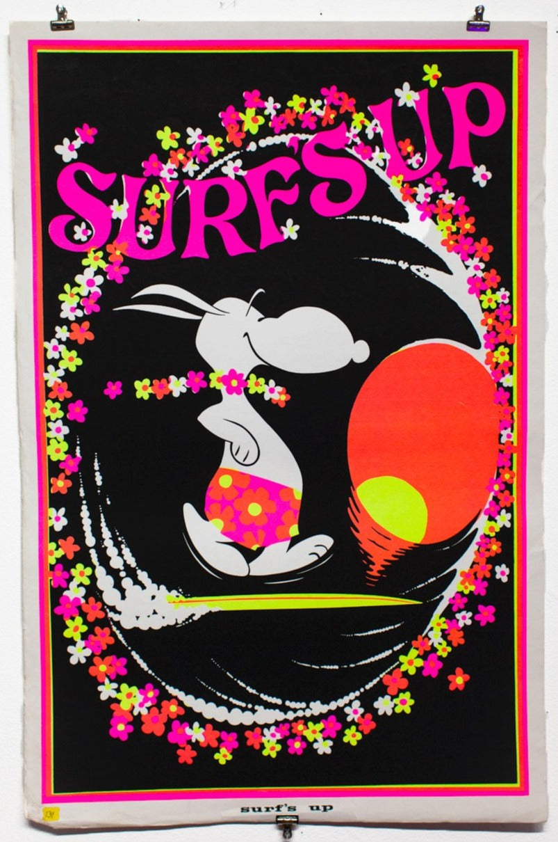 Surf S Up Vintage Snoopy Blacklight Screenprint These Days