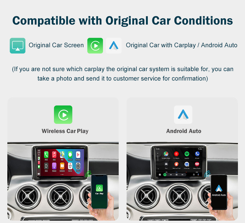 Wireless CarPlay Android Auto For Mercedes Benz NTG 4.5 5.0 Adapter