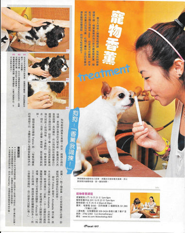 U Magazine訪問萊香薰治療Loi aromatherapy，介紹寵物友善香薰按摩技巧