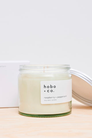 Raspberry + Peppercorn Soy Wax Candle