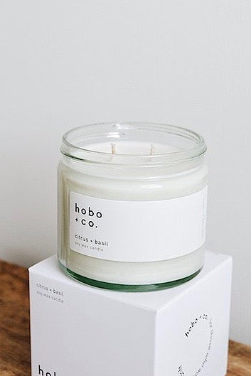 Citrus + Basil Soy Wax Candle