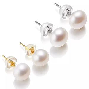 Natural Freshwater Pearl Stud Earrings - Mike's Web Store