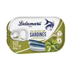 Delamaris Sardines in Olive Oil -3.17 oz / 90 g - Balkan Market