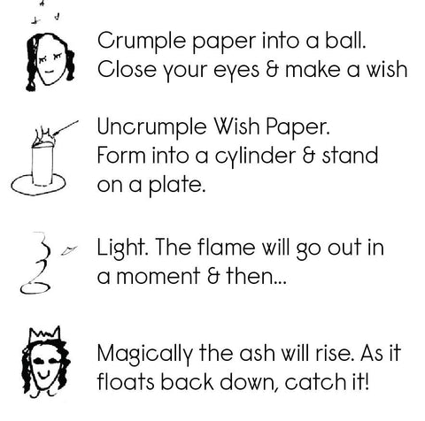 How to light your wish paper (with illustrations for visual learners)