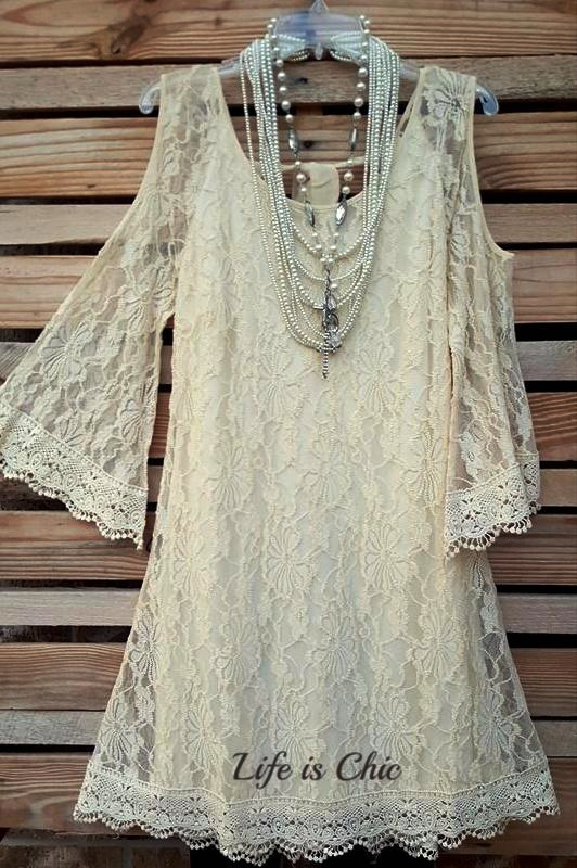 plus size cream lace dress