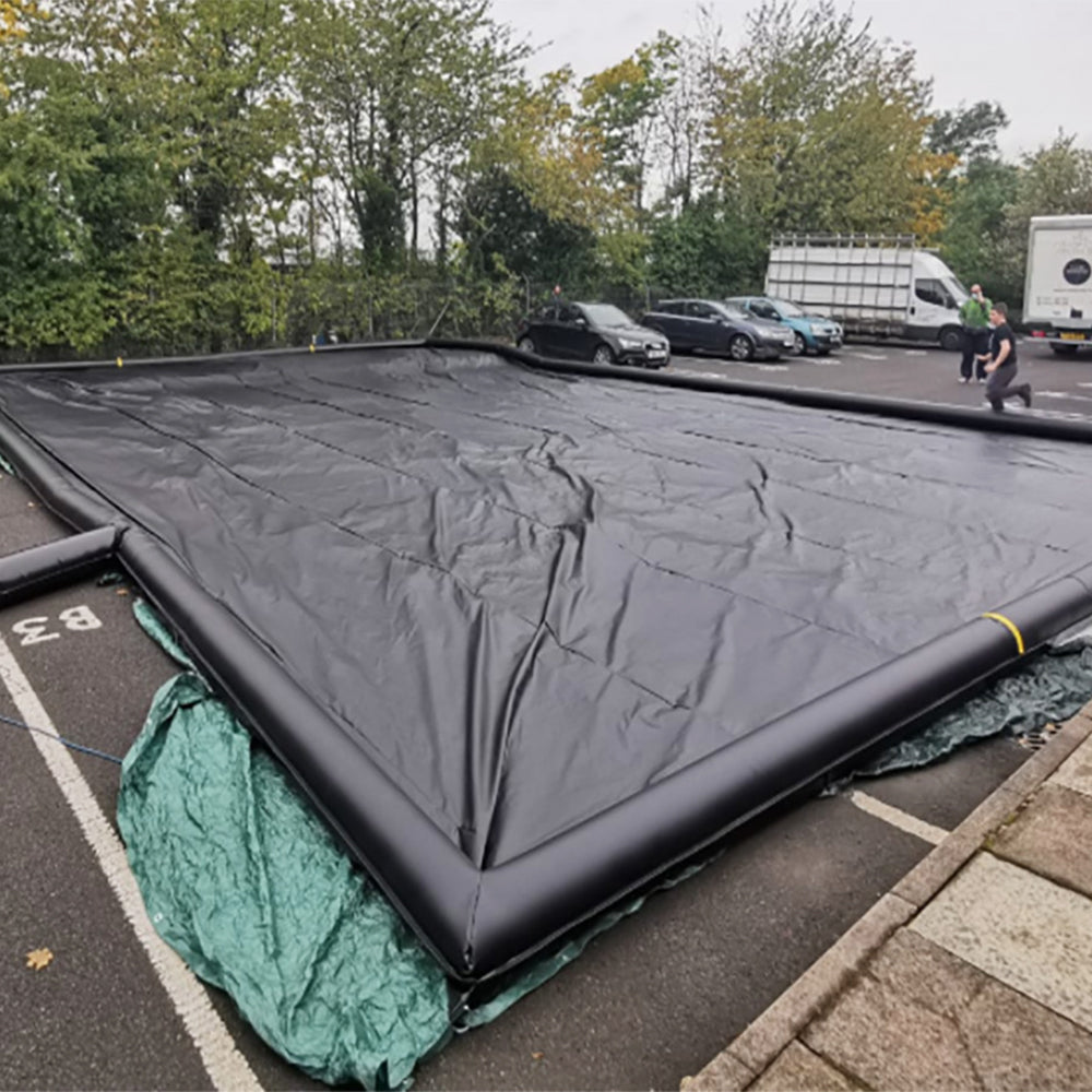 Large 15X10M Black Water Containment Inflatable Car Wash Mat BARRYCM012