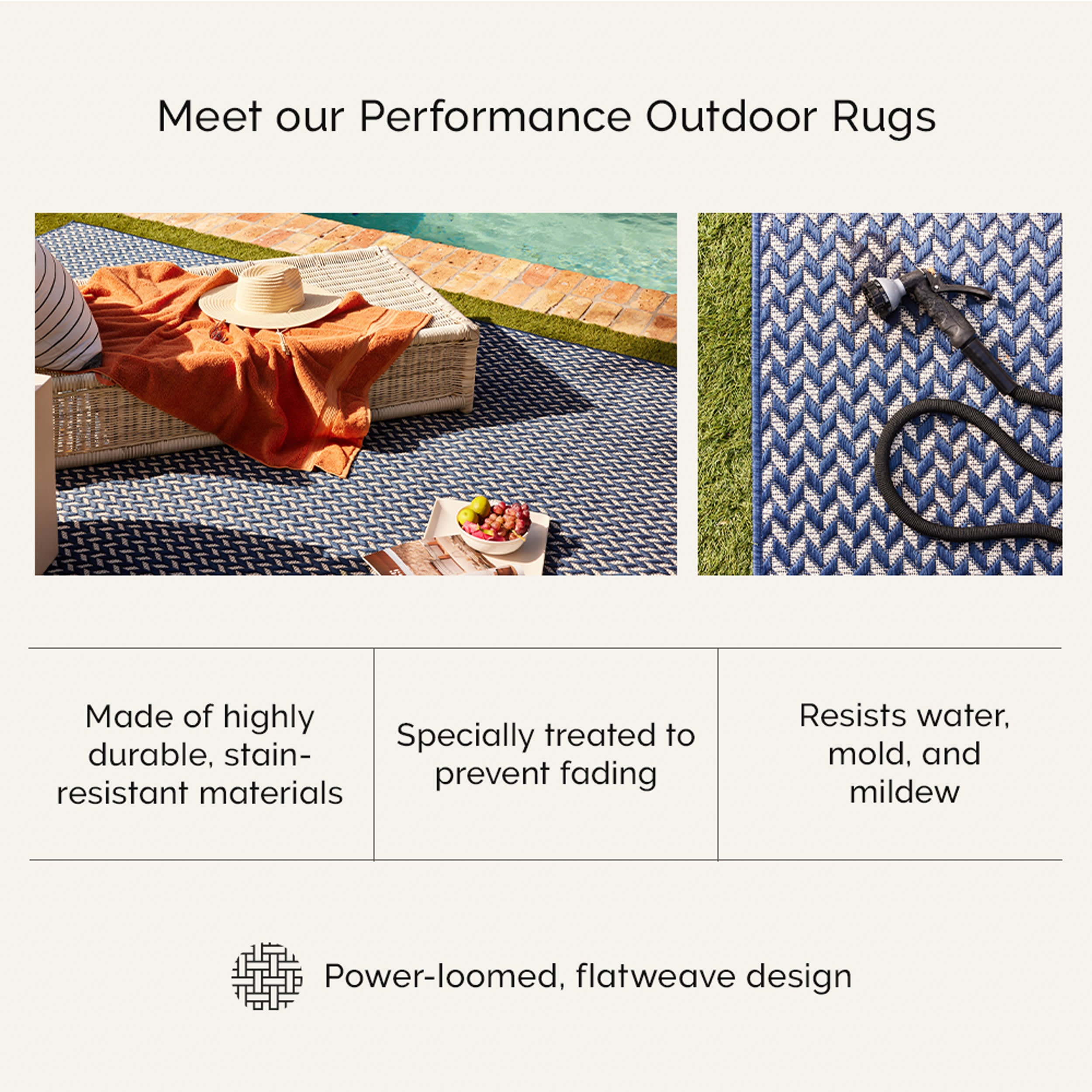 Aztec Prism Indoor/Outdoor Rug | Brown