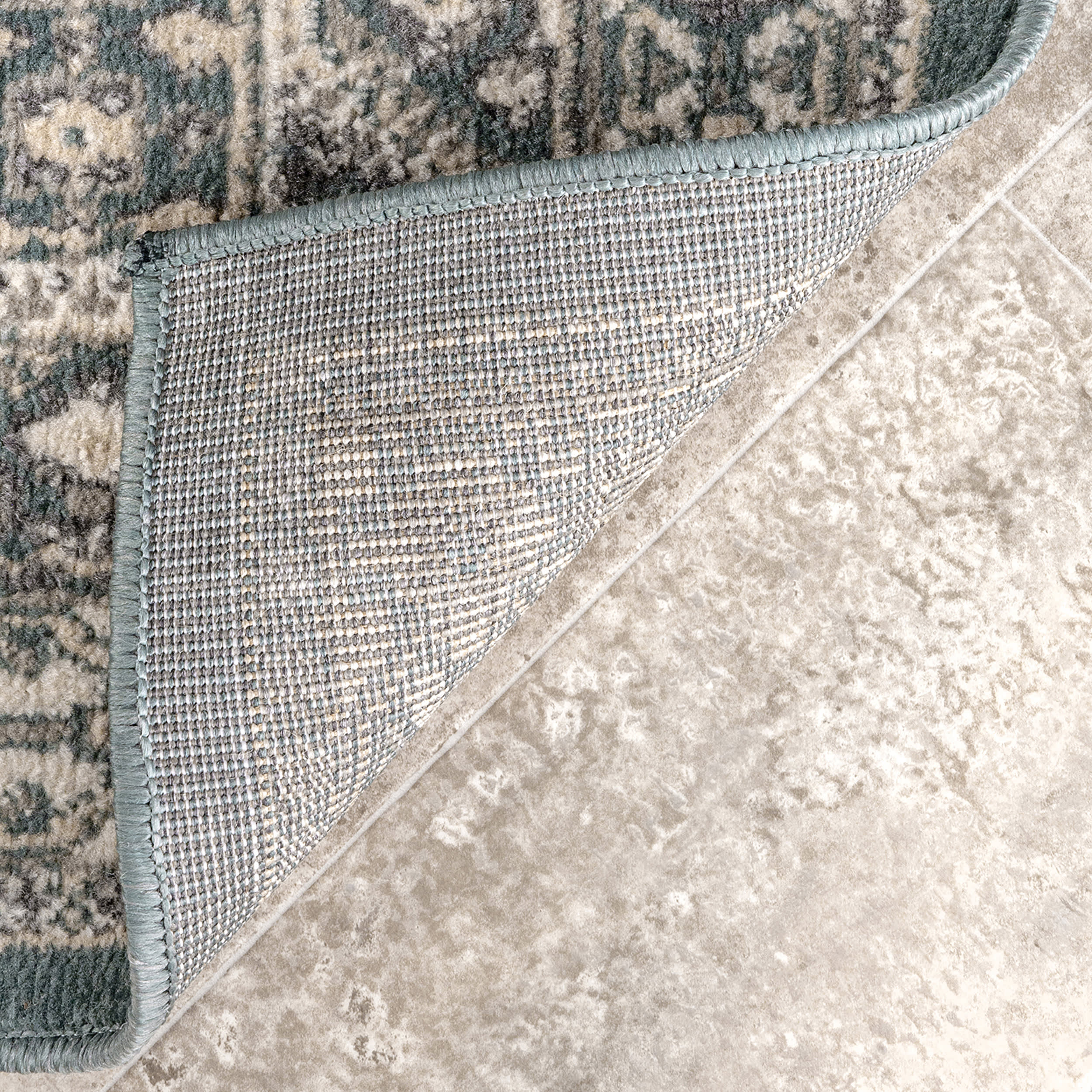 Blue Melange Tiles Rug