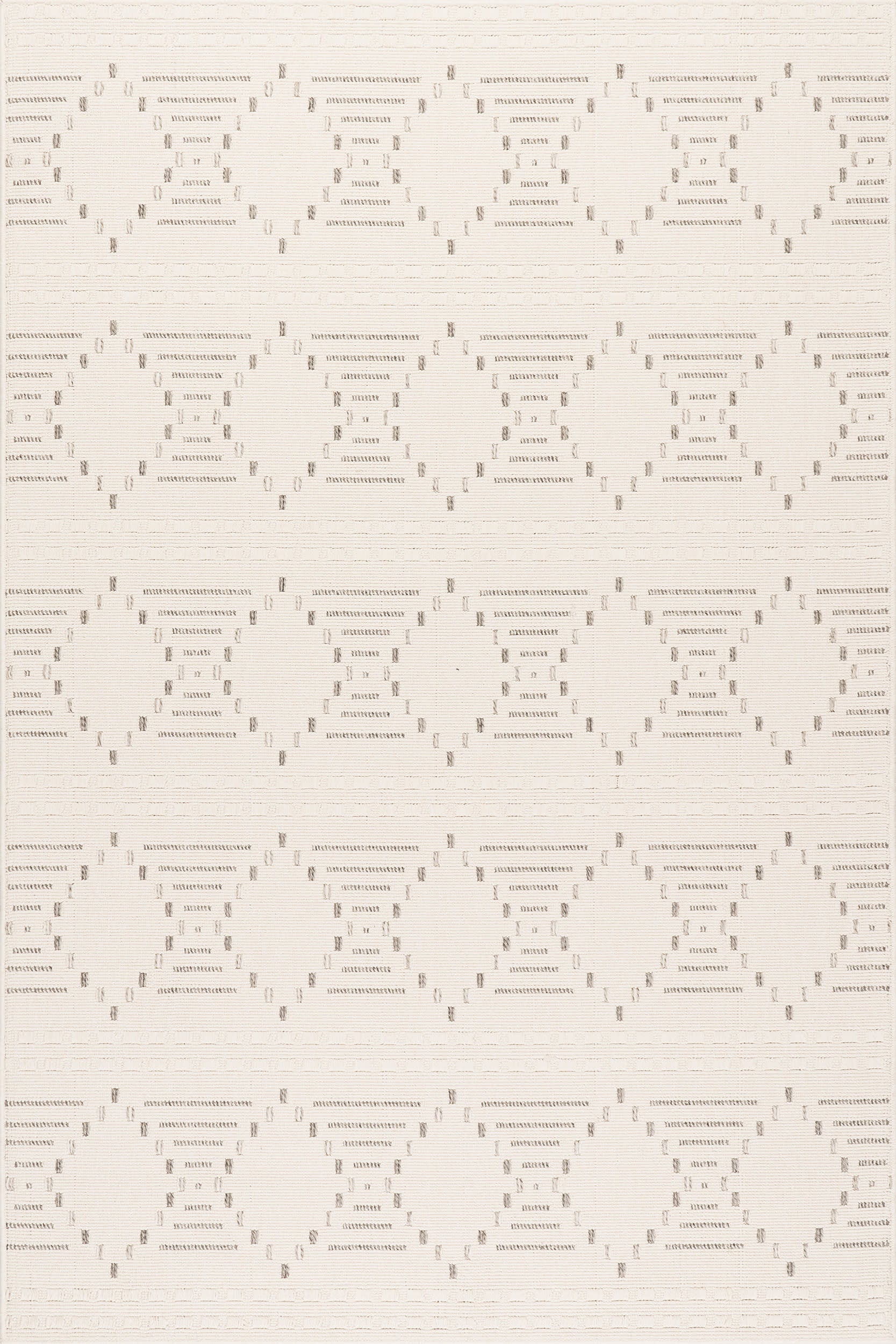 Cream Yareli Diamond Hourglass Rug for Indoor and Outdoor Use