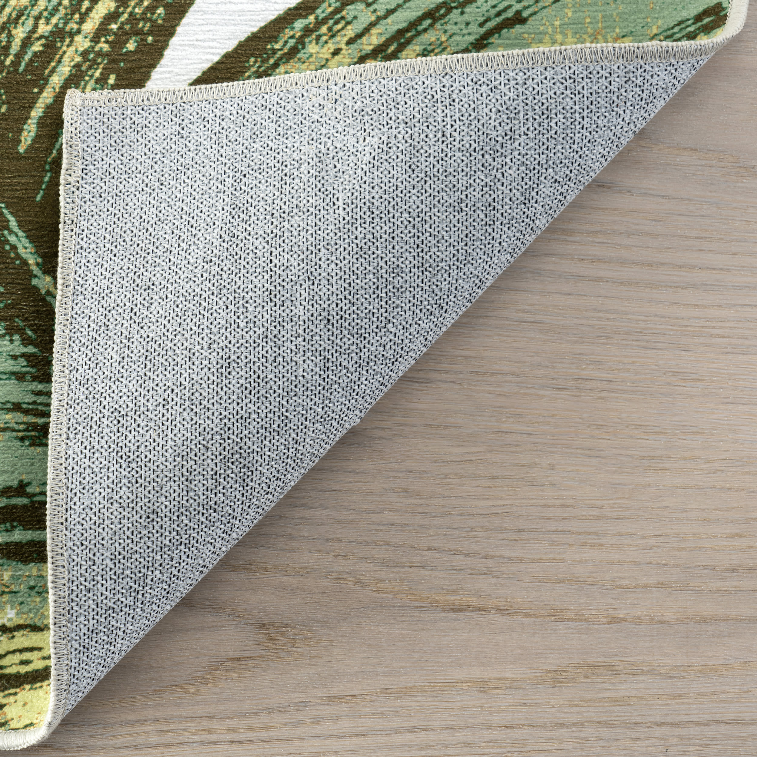 Sage Green Washable and Spill Proof Rug for the Jungle Look