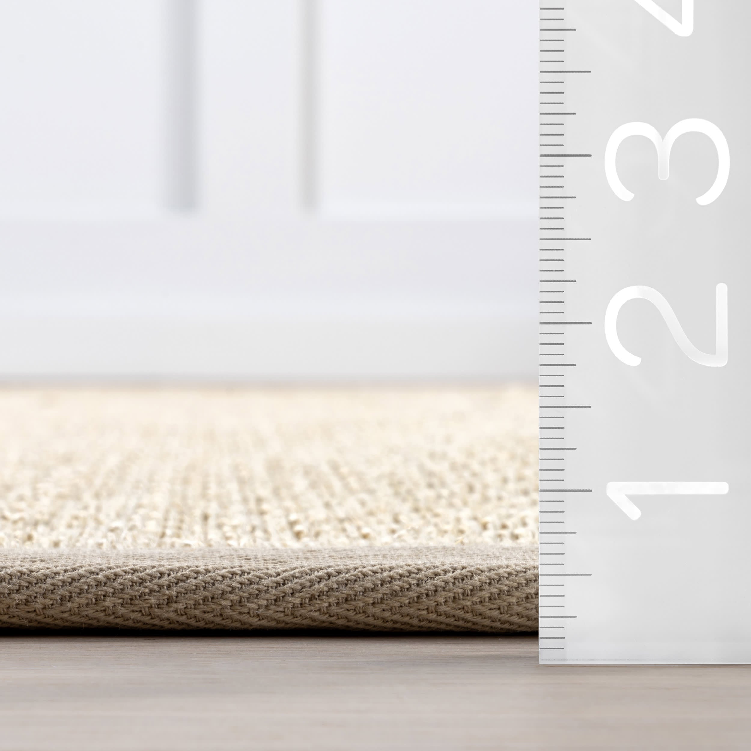 Tan Rug Blending Sisal and Wool for a Perfect Fit
