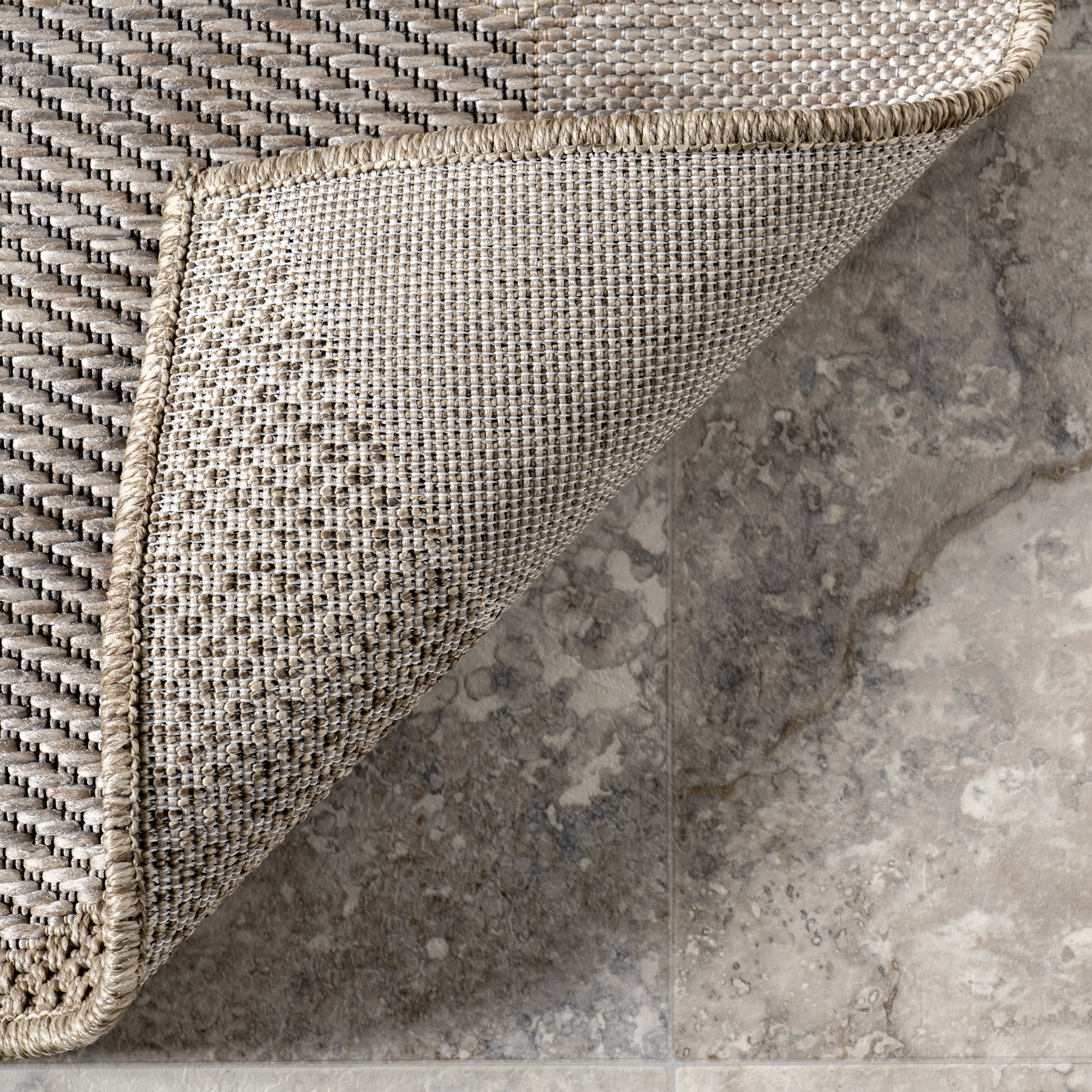 Tan Akaila Indoor/Outdoor Kaleidoscope Rug