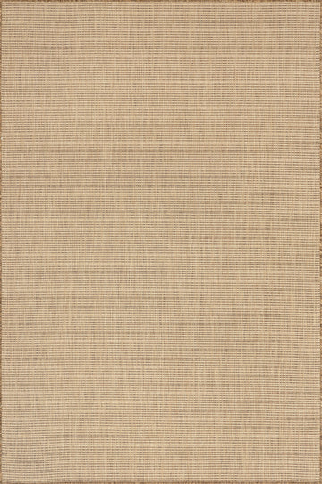 Sandra Solid Faux Jute Indoor/Outdoor Rug | Brown