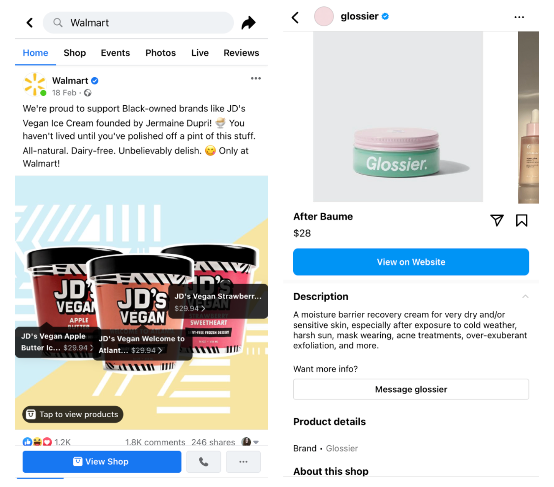 social-commerce-messaging-walmart-glossier