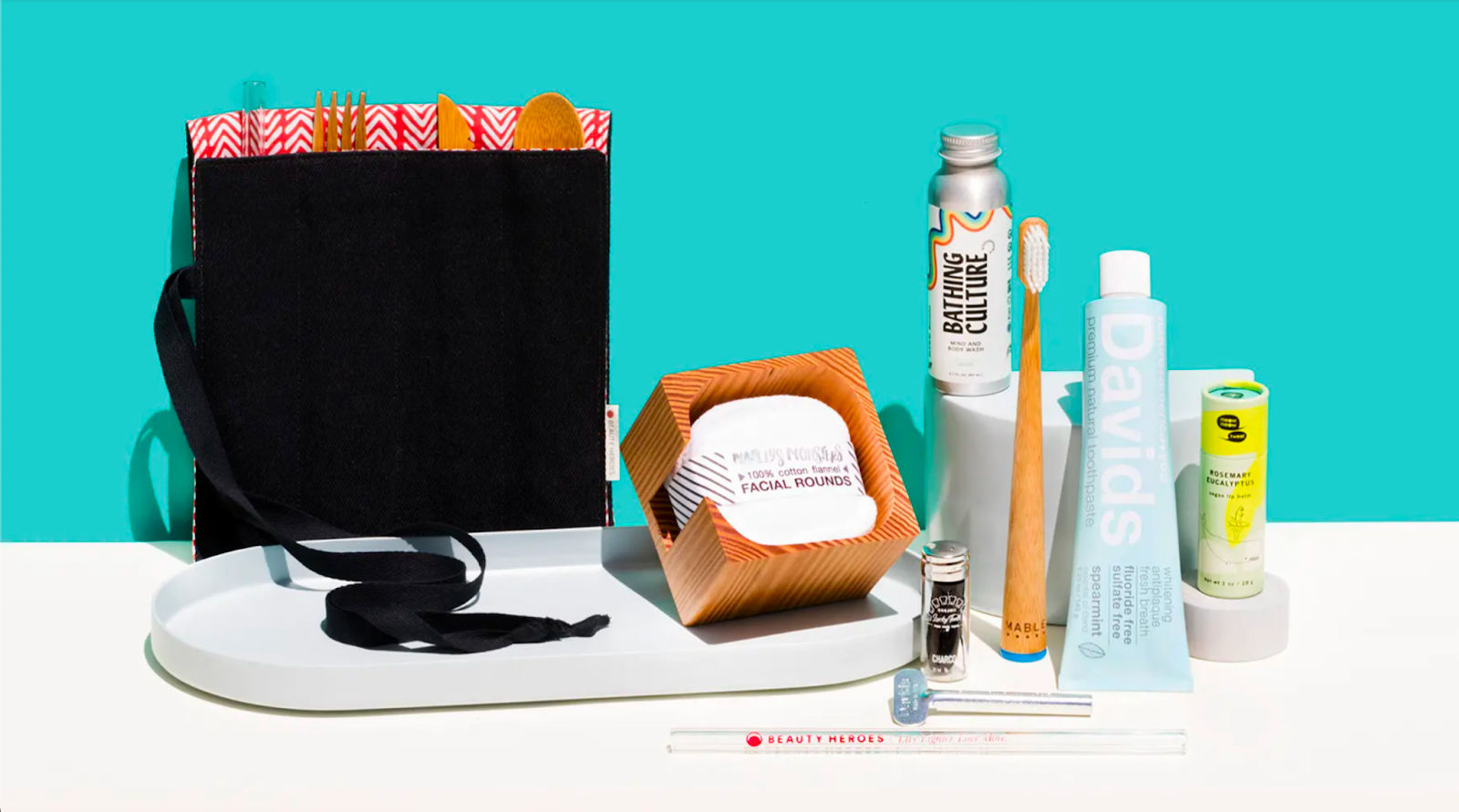 Image of the contents of a Beauty Heroes subscription box