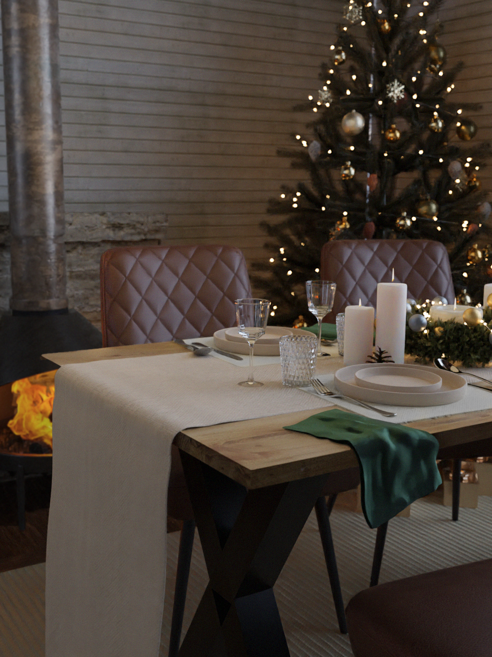 Stunning Dining Table and Chairs - Christmas