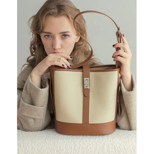 ARWEN & AJH GROUP Wholesale Luxury Branded Women'S Purses Shoulder Bag Women Genuine Cowhide Leather Tote Handbags Crossbody Bucket Bags - ARWEN & AJH - Branded Handbags For Women