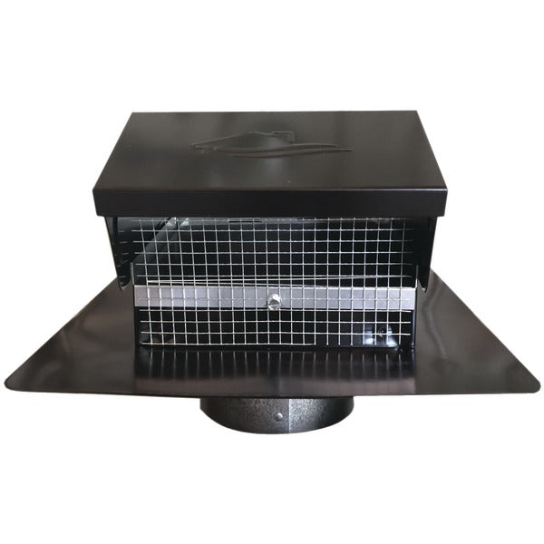 Builder's Best(R) 012635 Black Metal Roof Vent Cap (4" Collar)