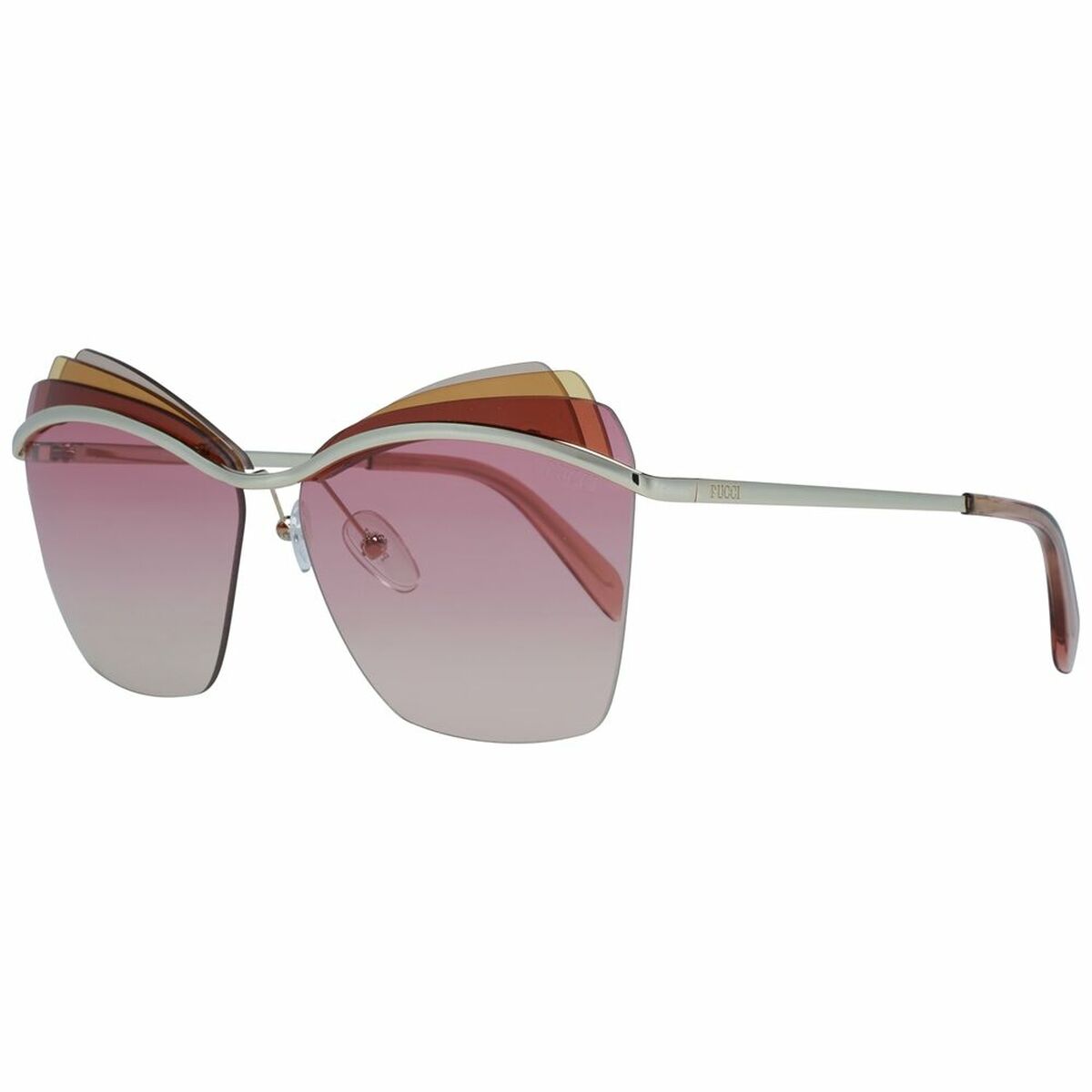 Emilio Pucci Ladies' Sunglasses  Ep0113 6128t Gbby2 In Metallic