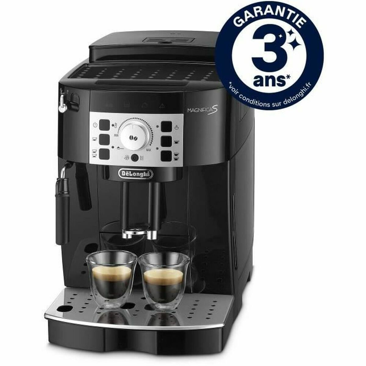 Delonghi Superautomatic Coffee Maker  Ecam22.140.b 1450 W Black 1450 W Gbby2 In Metallic