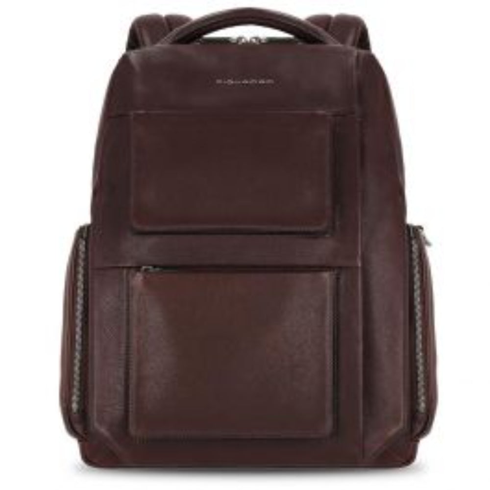 Piquadro , Zaino, Leather, Backpack, Brown, Laptop And Ipad Compartment, For Men, 34 X 43 X 17 Cm Gwl